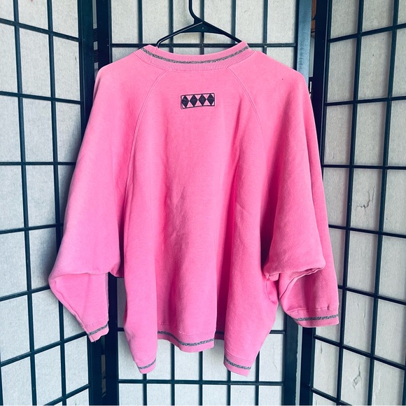 GANG pink vintage pullover Crewneck sweatshirt L - Picture 7 of 7
